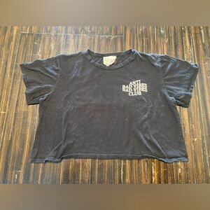 Anti Bad Vibes Crop Tee
